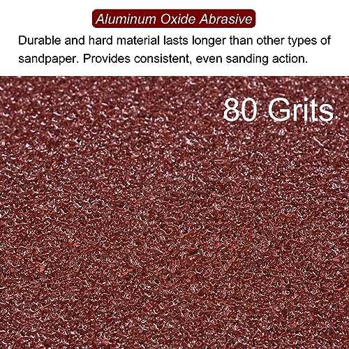 HARFINGTON 100pcs Triangular Hook & Loop Sandpapers 80 Grits 3-1/8" Aluminum Oxide Sanding Pads Random Orbital Mouse Detail Sander Papers Oscillating Multi Tool Sheets - size: 80 Grits