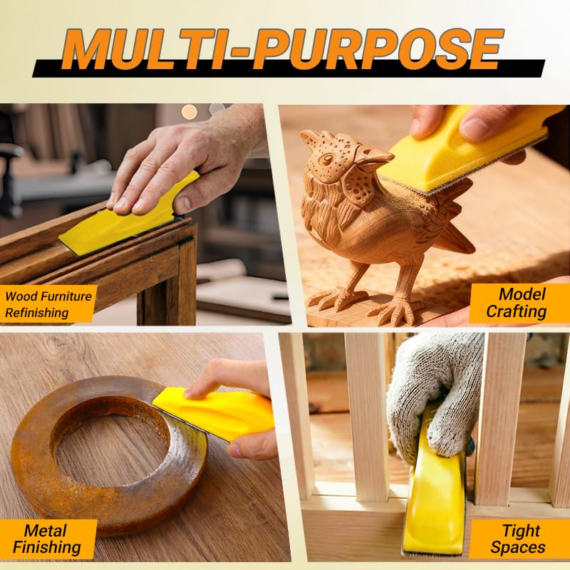 270 PCS Sandpaper Assortment, 80-1000 Grit Mini Detail Sanding Kit