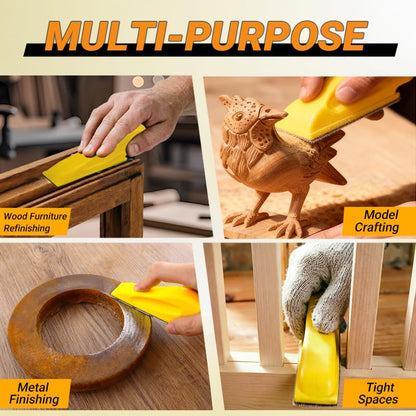 270 PCS Sandpaper Assortment, 80-1000 Grit Mini Detail Sanding Kit