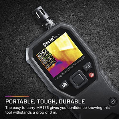 FLIR MR176 - Thermal Imaging Moisture Meter - with IGM (Infrared Guided Measurement), Replaceable Hygrometer, Pin and Pinless - style: MR176