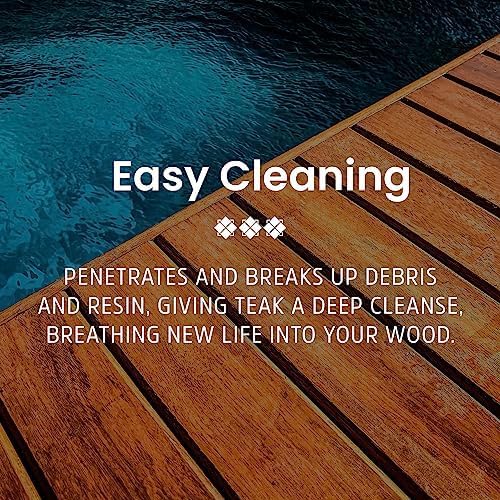 Finish, Premium Teak Cleaner and Brightener, Water-Based, Oil-Free Wood Restorer & Protectant, Safe & Easy To Use Teak Sealer & Polisher for Outdoor & Indoor Wood Furniture, 16 oz - size: 16 Fl Oz (Pack of 1)