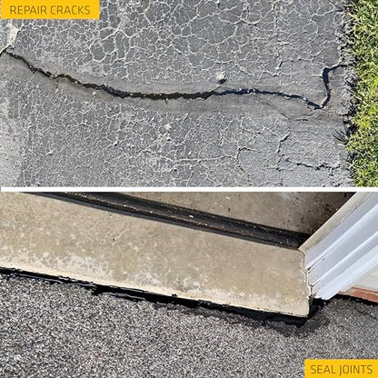 SIKA Sikaflex-410 Asphalt Sealant, Black, Self-Leveling Hybrid Sealant for Filling Cracks in Asphalt Driveways, Roadways, and Pavements - 9 fl. oz. Cartridge, Fills Cracks up to 1.5 in. Wide - size: 9 Fl Oz (Pack of 1)