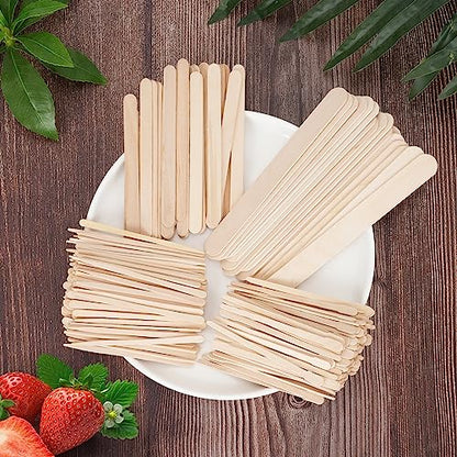 1000Pcs Waxing Sticks - 4 Style Assorted Wood Wax Sticks for Body Face Hair Removal, Eyebrow Lip Nose Small Waxing Applicator Sticks, Wax Spatula Applicator Wooden Craft Sticks
