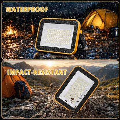 T-SUN Rechargeable Work Light, 4 Pack Portable Flood Lights for Job Site - size: 4 Pack
