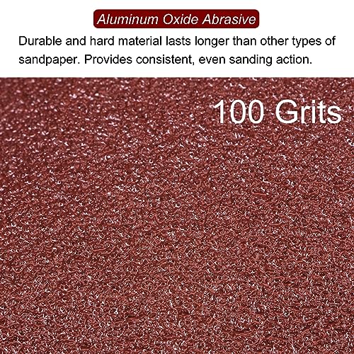 HARFINGTON 60pcs Triangular Hook & Loop Sandpapers 100 Grits 3-1/8" Aluminum Oxide Sanding Pads Random Orbital Mouse Detail Sander Papers Oscillating Multi Tool Sheets - size: 100 Grits