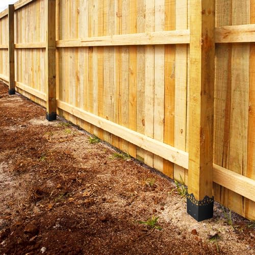 24"x4"x4" Fence Post Anchor, Heavy Duty Metal Ground Spike (Set 1) - color: 1 Pack