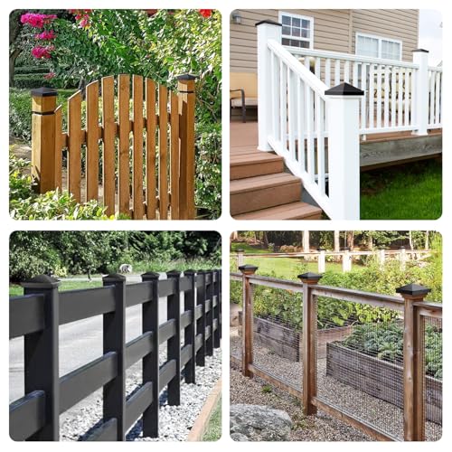 6x6 Post Caps (Fits 5.5"x5.5"), ASA Material - UV, Fade & Crack Resistant, Fence & Deck Post Caps 6x6 (4 Pack), Long-Lasting Protection for Outdoor Wood Posts - style: 6x6--4 Pack