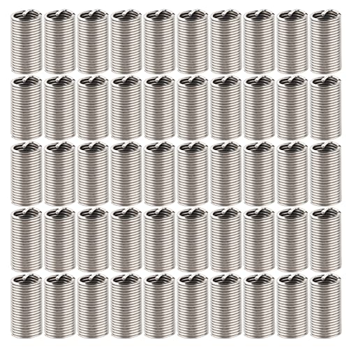 50Pcs Helical Threaded Inserts M10x1.25 Spiral Circle Repair Insert Reducer Nut Stainless Steel Threaded Expand Socket Set(M10x1.25x3D)