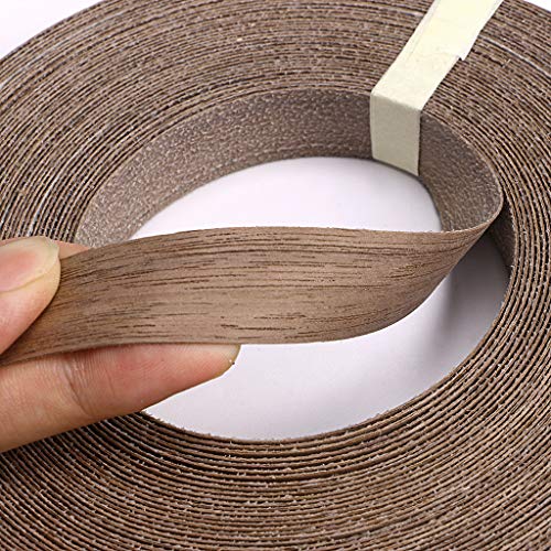 Skelang Walnut Wood Veneer Edge Banding Preglued Iron-on with Hot Melt Adhesive Edgebanding Flexible Wood Tape (3/4"×50') (Pack of 2) - size: 3/4" x 50' (Pack of 2)