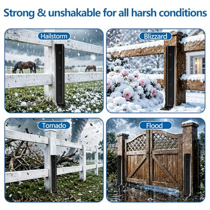 Fence Post Repair Kit to Fix Leaning Wood Fence, Mailbox, 2 Pack