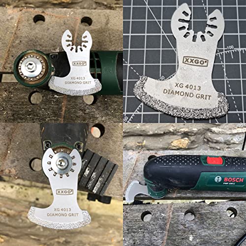 XXGO 4 Pcs Diamond Oscillating Multi Tool Grout Remover Blades XG4001S - size: 4 PCS