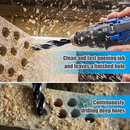 1-1/2" x 18" Auger Drill Bit for Wood,Hex Shank Tri Flute Drill Bit - size: 1-1/2"x18"