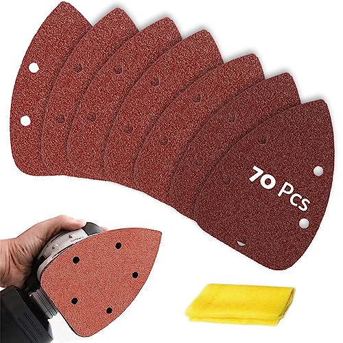 S&F STEAD & FAST Mouse Sander Sandpaper 70pcs - style: 5 holes