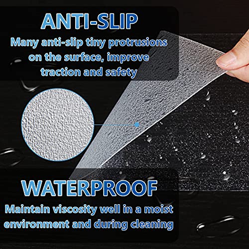 Butizone Stair Treads Non Slip 6" x 30", 18-Pack Pre-Cut Clear Anti Slip Strips for Wooden Steps Indoor, Transparent and Waterproof Grip Tape, Safety for Elderly, Children, and Dogs - size: 6" X 30"