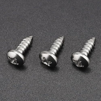 #6 x 1/4" (100 Pack) Stainless Steel Phillips Pan Head Wood Screws, Stainless Steel 304 (18-8), Pan Head Sheet Metal Screws Self Tapping for Wood - size: #6 x 1/4"