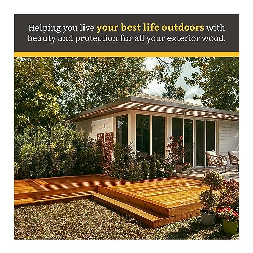 Cabot Semi-Transparent Wood Stain + Sealer, Low VOC, Redwood, Gallon - color: Redwood, size: 1 Gallon, style: Low VOC Semi-Transparent Deck & Siding