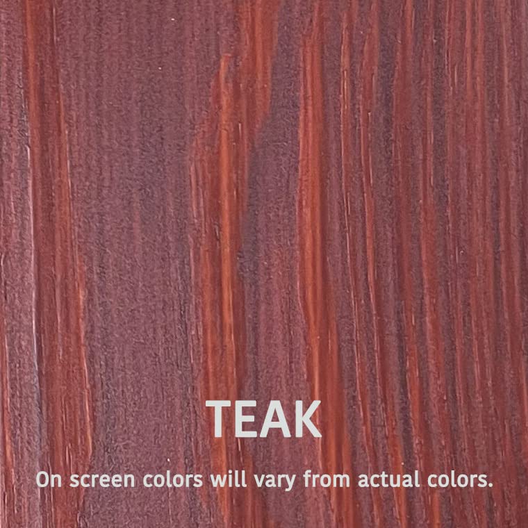 Wood RX Original Formula, Longest Lasting Wood Stain & Sealer, Semi-Transparent 610 Series (1gal. Teak) - color: 1gal. Teak
