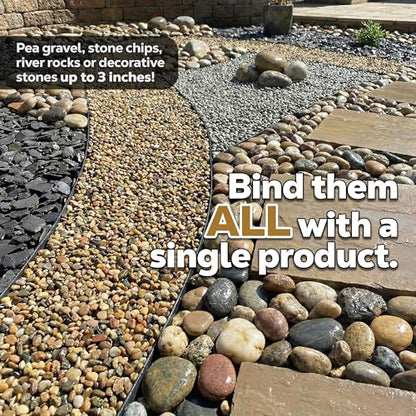 DOMINATOR Rock Anchor 5 Gal - Rock Glue for Landscaping Gravel & Stone, Ready to Spray, Locks in River Rock, Pea Gravel & Decorative Rock, Prevents Scattering & Washouts, Water-Based - size: 5 Gallon, style: Rock Glue