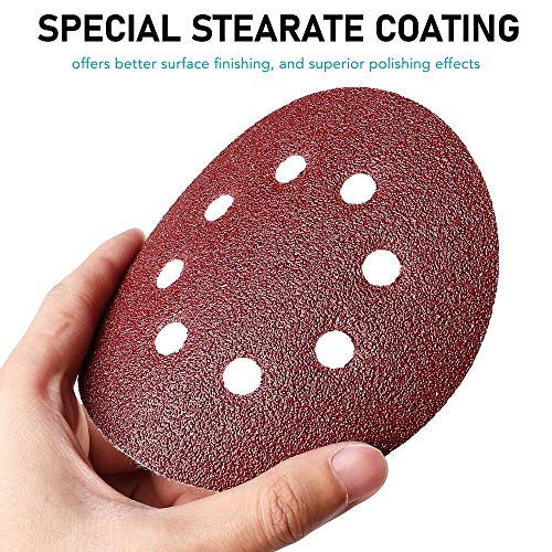 210 Pack 5 Inch 8 Hole Sanding Discs, 40-3000 Grit Sandpaper - style: 210PCS(40-3000 Grit)