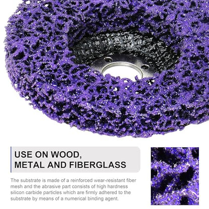 Vantego 5-Pack 4-1/2" x 7/8" Paint Stripper Discs for Angle Grinder - Rust Removal, Metal Grinding, Quick Stripping Wheel Replacement - style: 4-1/2 in - 5 pk