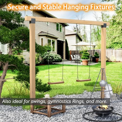 4x4 Post Anchor Connector (2 Pack), Stainless Steel Tie Bracket for 4x4 and 4x6 Wood Posts, Supporting Wood Beams - size: 4×4 - 4×6