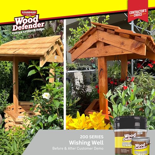 Wood Defender 200 Series Stain and Seal, Cedar Tone, 5-Gallon - color: Cedar Tone, size: 5 Gallon