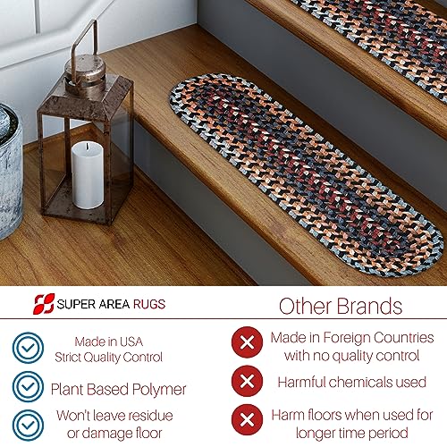 Super Area Rugs Stair Tread Installation Kit, Adhesive Carpet Double Sided Tape Roll for Treads and Runners, Made in USA - 6-inch Wide by 32-Foot Long - No Residue - Anti-Slip Stair Tread Tape
