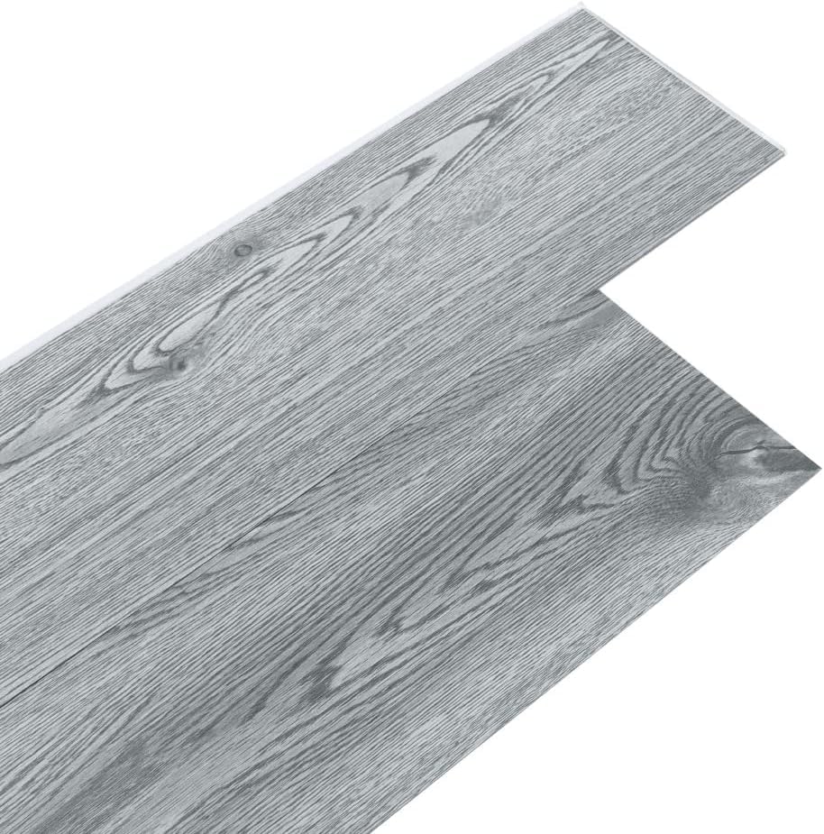 INMOZATA Peel & Stick Floor Tile 36-Pack Vinyl Flooring (Gray Wood) - color: Gray Wood