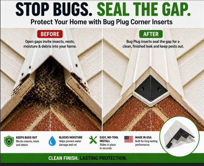 Vinyl Siding Outside Corner Trim Inserts – Exterior Gap Filler Caps – Clean Finished Look – Easy Install – No Tools Required – Made in USA (4 Pack) - size: 4 Pack